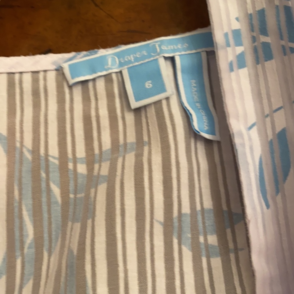 Draper James White Maxi Dress with Light Blue Floral Print - Picture 9 of 10
